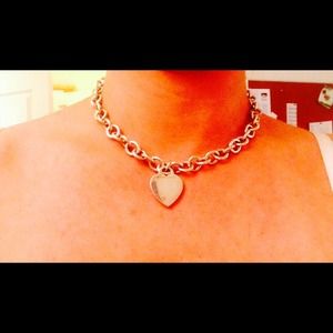 Tiffany & co heart tag sterling silver neclace
