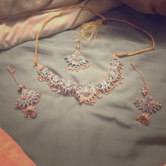 Indian necklace and earrings