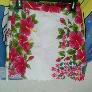 Floral mini skirt w/ shorts under