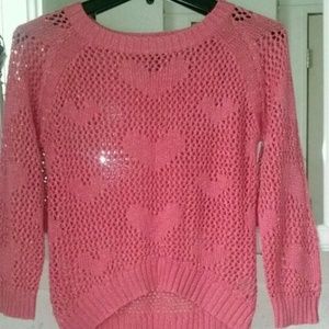 Shimmery pink pullover