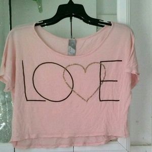 Baby pink crop top