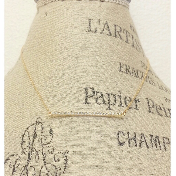 Diamond Bar Necklace