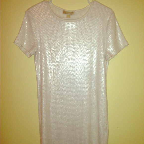 Willing to negotiate price! White sequins MK dress