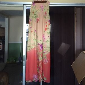 Chiffon strapless dress