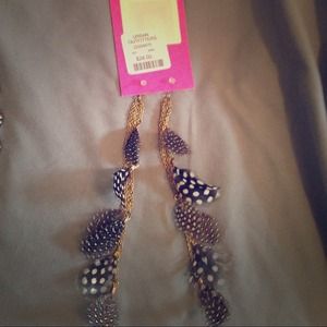 Never been worn urban outfitter feather earrings!