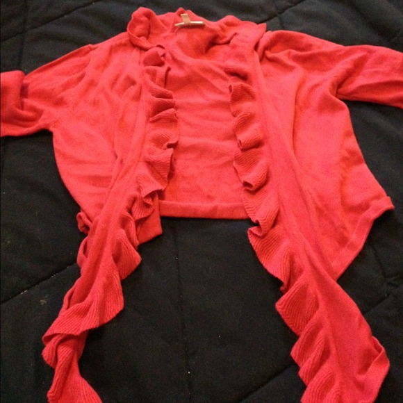 Pink short sleeve cardigan
