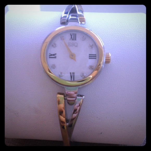 Esq movado two tone watch