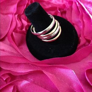 Silver and gold ring set