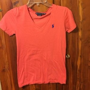 Coral polo tee