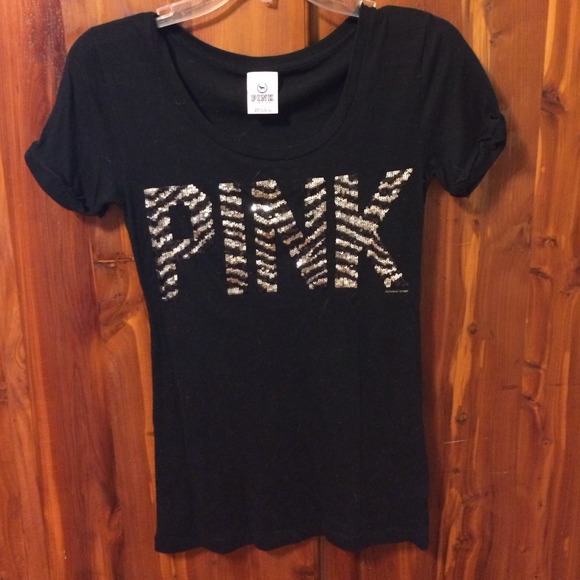 VS Pink sequin tee - Picture 1 of 3