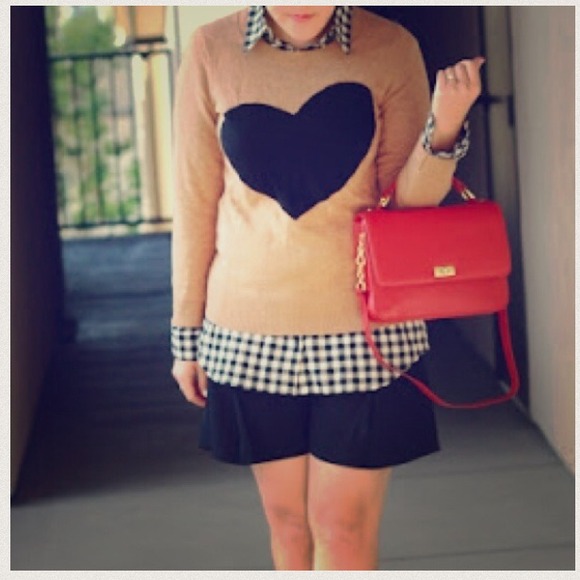 Jcrew heart sweater