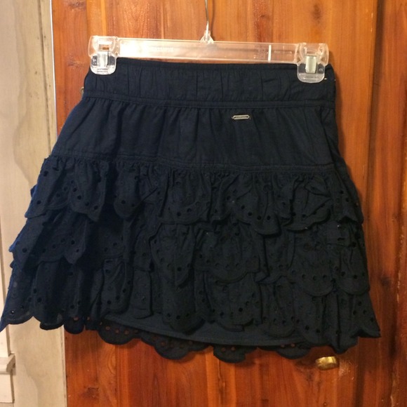 Navy Hollister ruffle skirt