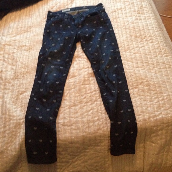 AG Adriano Goldschmied Denim - Fun heart ankle skinny AG jeans size 26