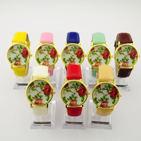 Fashion Beautiful Flower Style Female Wrist Watch - Picture 2 of 2