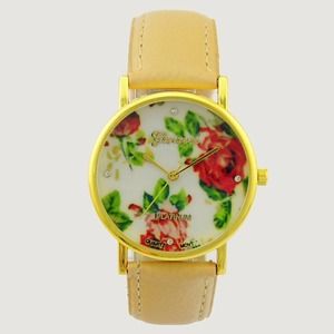 Fashion Beautiful Flower Style Female Wrist Watch