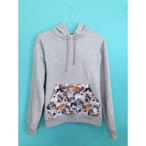 Custom cat pocket sweatshirt