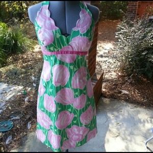 Lilly Pulitzer tulip halter dress size 6.