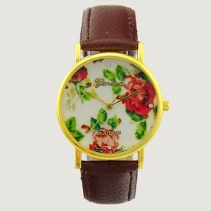 Fashion Beautiful Flower Style Female Wrist Watch