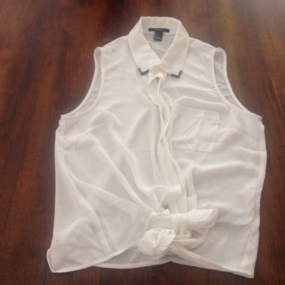 Forever 21 Tops - Forever 21 sheer white top