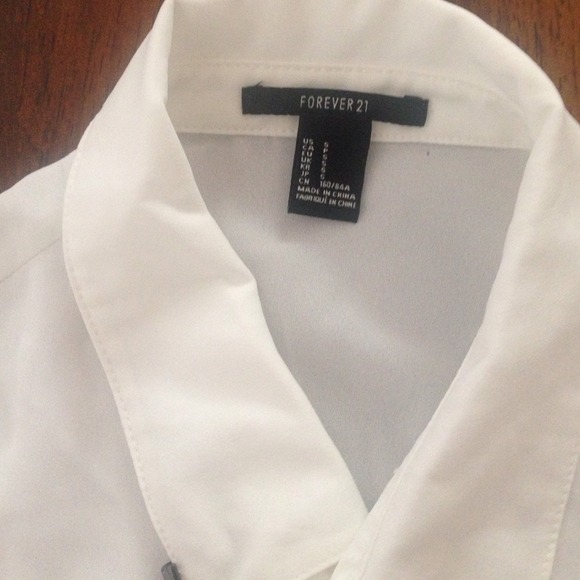 Forever 21 sheer white top - Picture 2 of 2