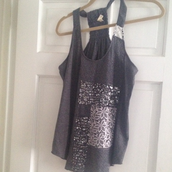 Metallic tank top from Anthropologie
