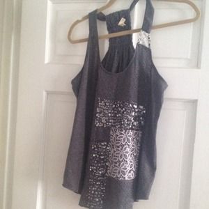 Metallic tank top from Anthropologie