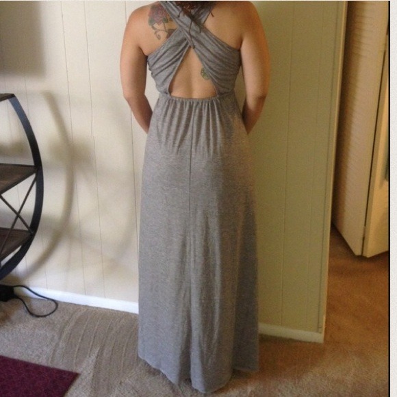 🎉SALE🎉Grey maxi dress with cut outs - Picture 3 of 3