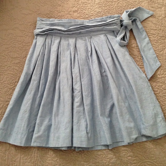Baby blue pleated skirt from anthropologie