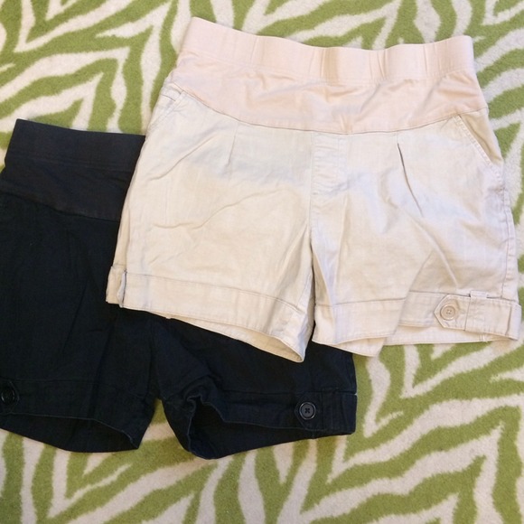 two maternity shorts