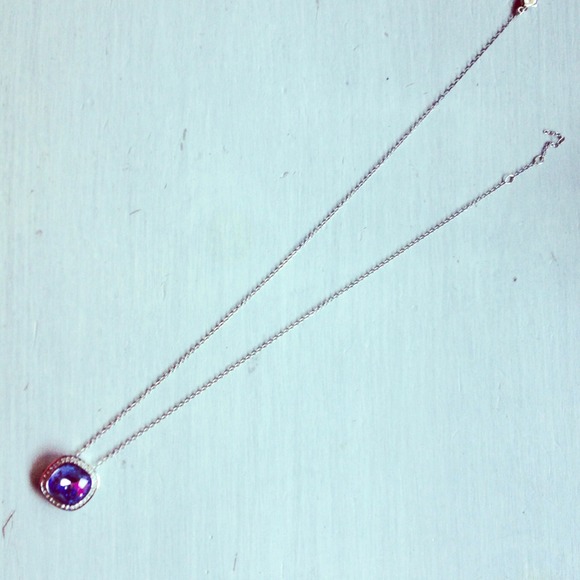 Swarovski necklace- purple pendant