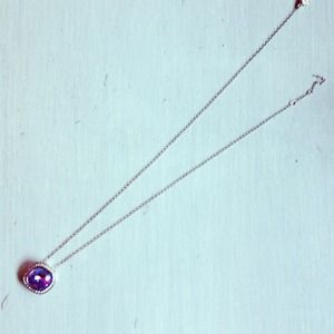 Swarovski necklace- purple pendant