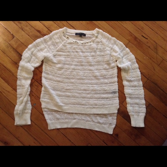 Nasty Gal sweater, white, small.