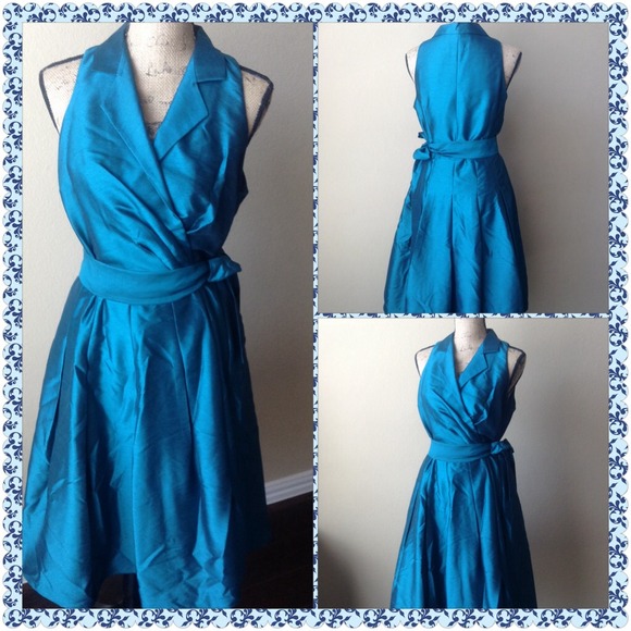 Teal 50's Taffeta Dress !!!