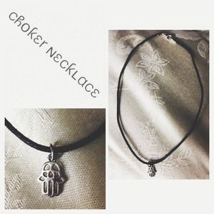 ☼ Choker Necklace!!! — ‘Hamsa Hand’ charm ☼