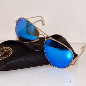 Ray ban blue mirror aviators
