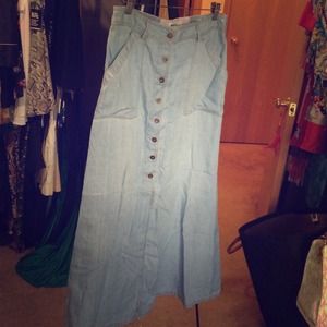 Long Jean skirt bough at Anthropology NYC