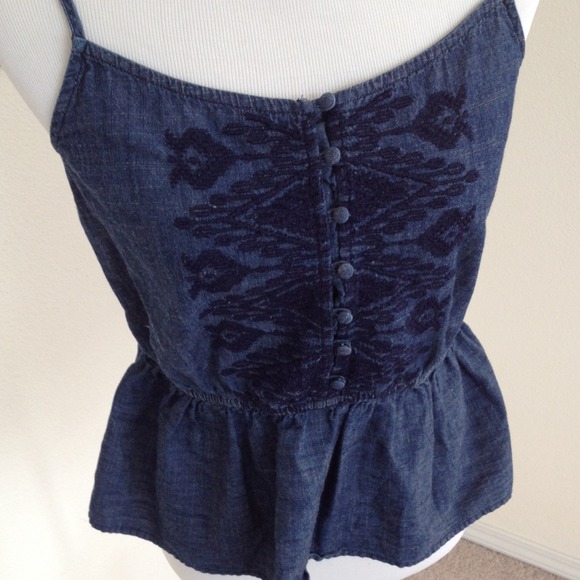 Arizona Jean Company Tops - dark denim peplum tank top