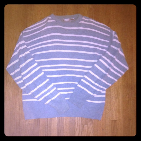 Blue and white stripped sweater. City Streets