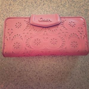 Authentic pink Coach Wallet
