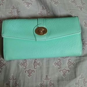 Teal/minty green wallet