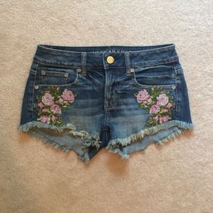 AEO Flower Embellished Shorts