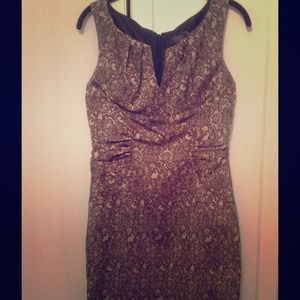 Lace print knee length dress