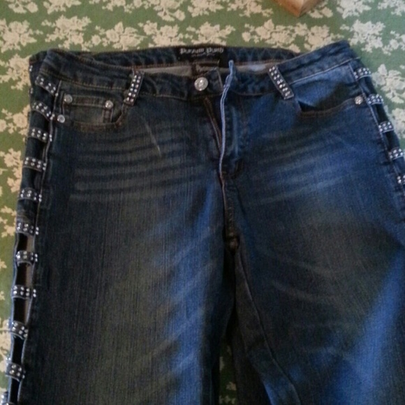 Platinum Plush from Los Angeles jeans with cut out