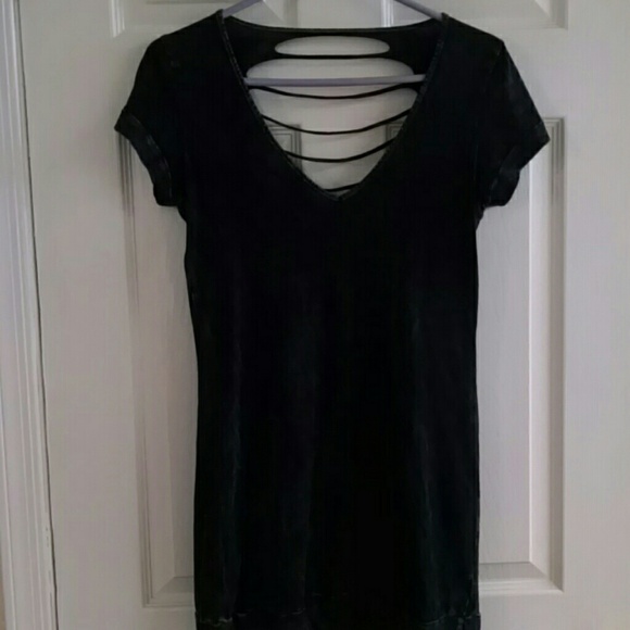 ----SOLD------ Denim look cutout t-shirt