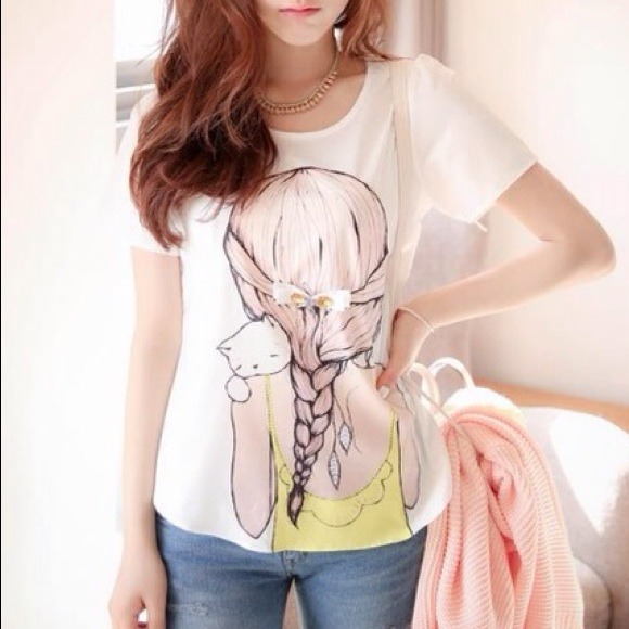Kitty & Bow White Blouse