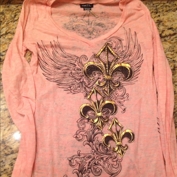 Orange long sleeve top