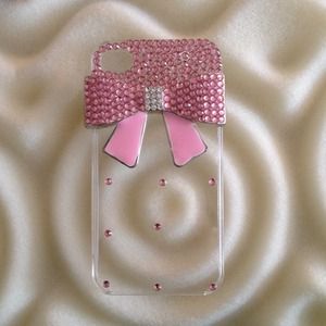 pink bow iphone case
