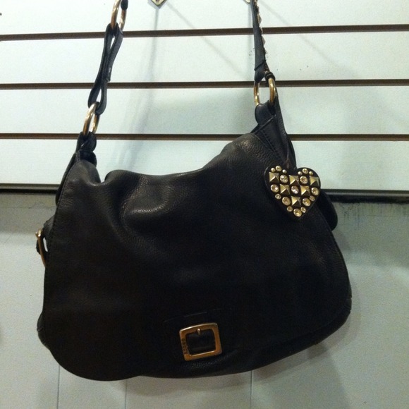 Juicy Couture black leather purse.