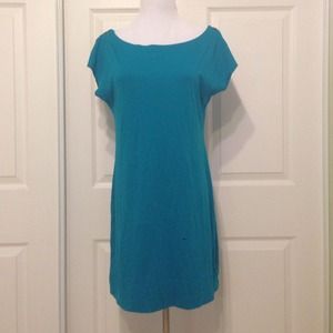 Express Teal Aqua Tunic T-Shirt Dress Small