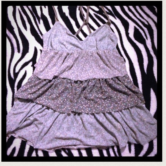 Floral Ruffled American Eagle Tank